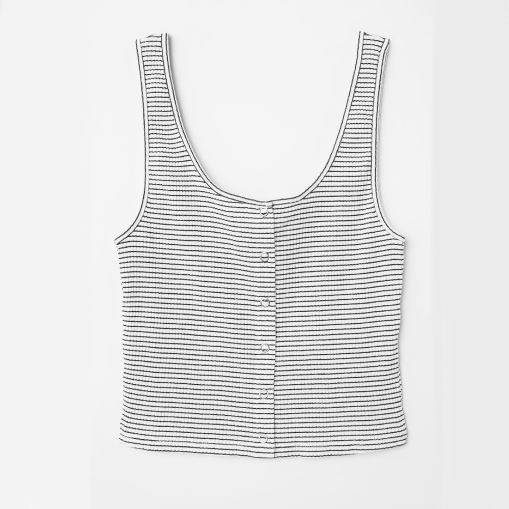 H&M Striped Cropped Tank XS